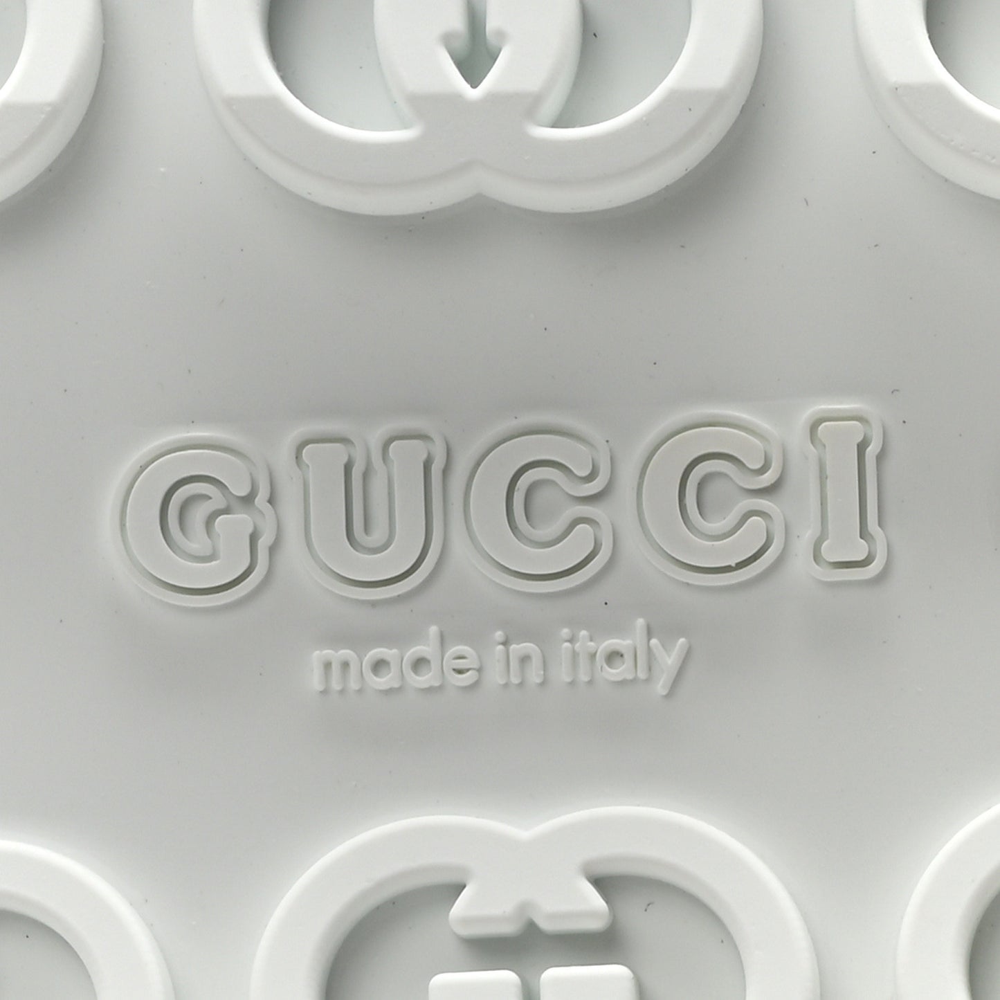 GUCCI Soft Rubber Horsebit Touch Womens Strapped Sandals 36 Great White