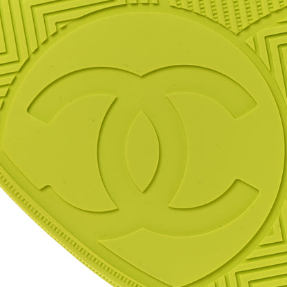 CHANEL Fabric Womens Logo Sneakers 40 Green