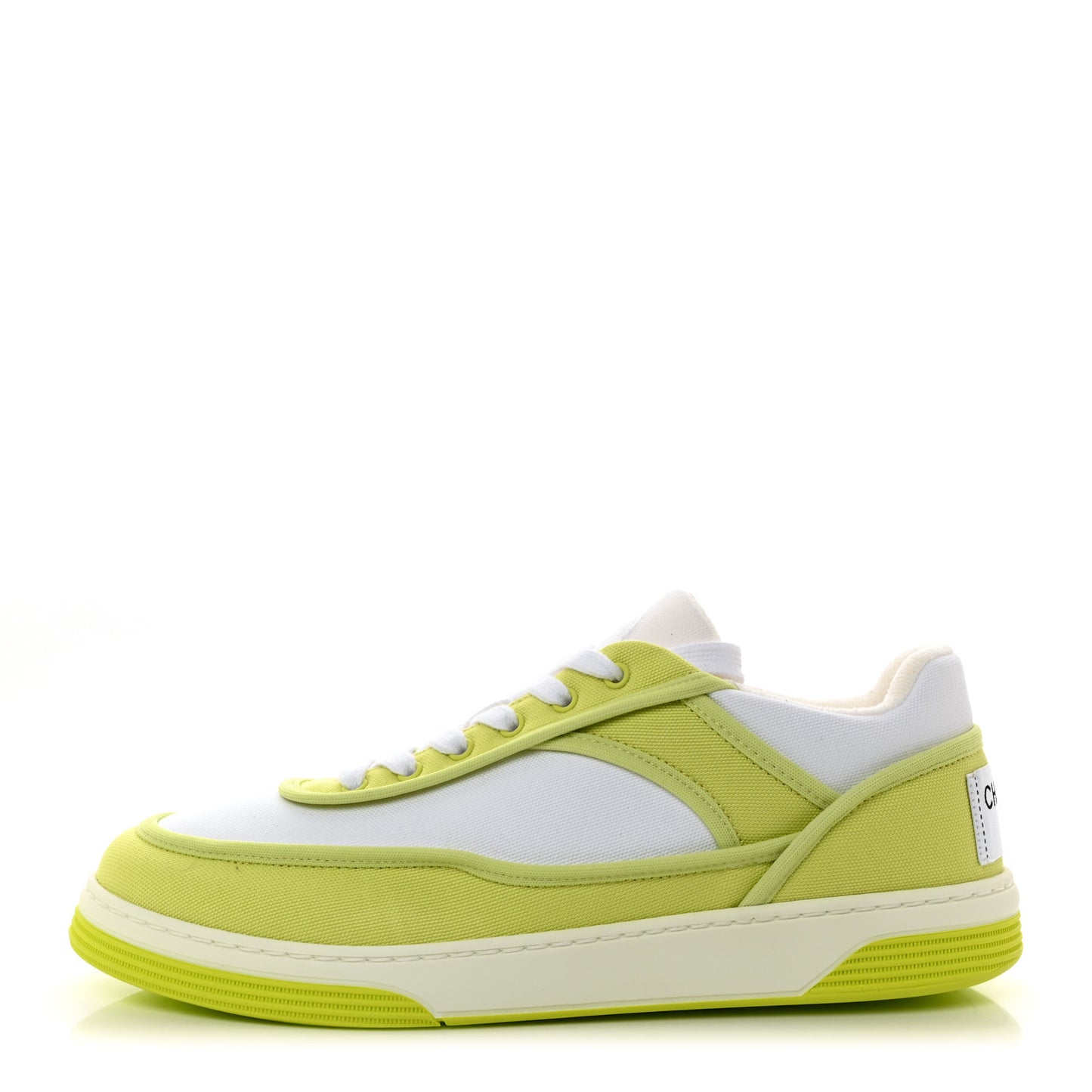 CHANEL Fabric Womens Logo Sneakers 40 Green
