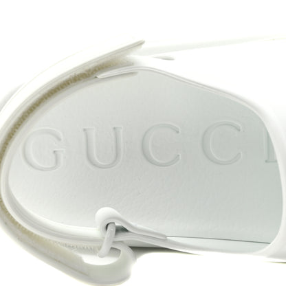 GUCCI Soft Rubber Horsebit Touch Womens Strapped Sandals 36 Great White