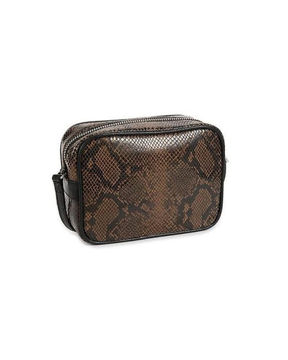 ZADIG & VOLTAIRE Small Python Embossed Leather Boxy Shoulder Bag