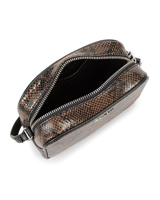 ZADIG & VOLTAIRE Small Python Embossed Leather Boxy Shoulder Bag