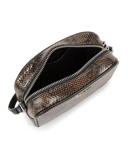 ZADIG & VOLTAIRE Small Python Embossed Leather Boxy Shoulder Bag